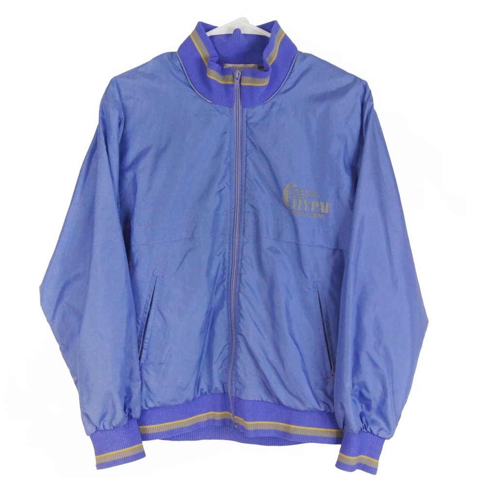 Vintage 80s Japanese Japan Pastel Purple Retro Windbreaker Jacket